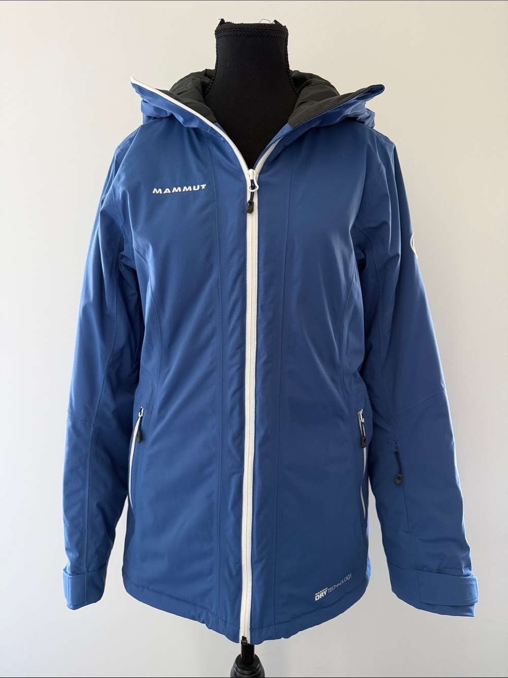 Mammut Women's Deep Blue Waterproof Hooded Ski Jacket